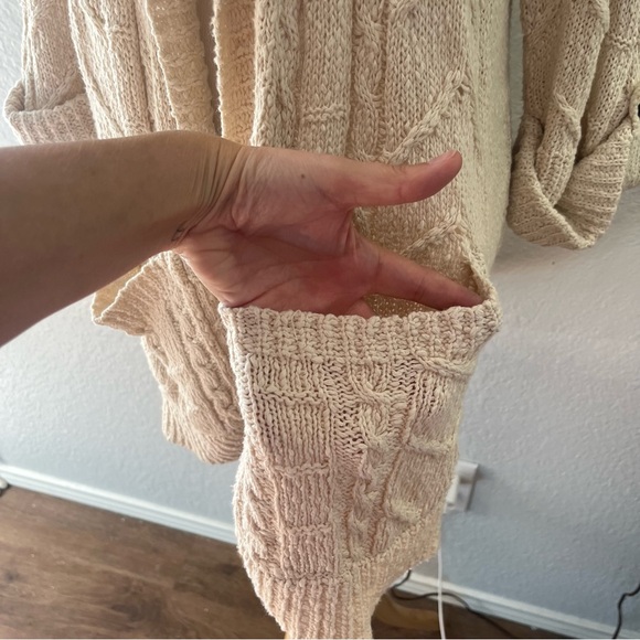 Sparrow Anthropologie cream cotton crocheted cardigan Size XS - Picture 5 of 12